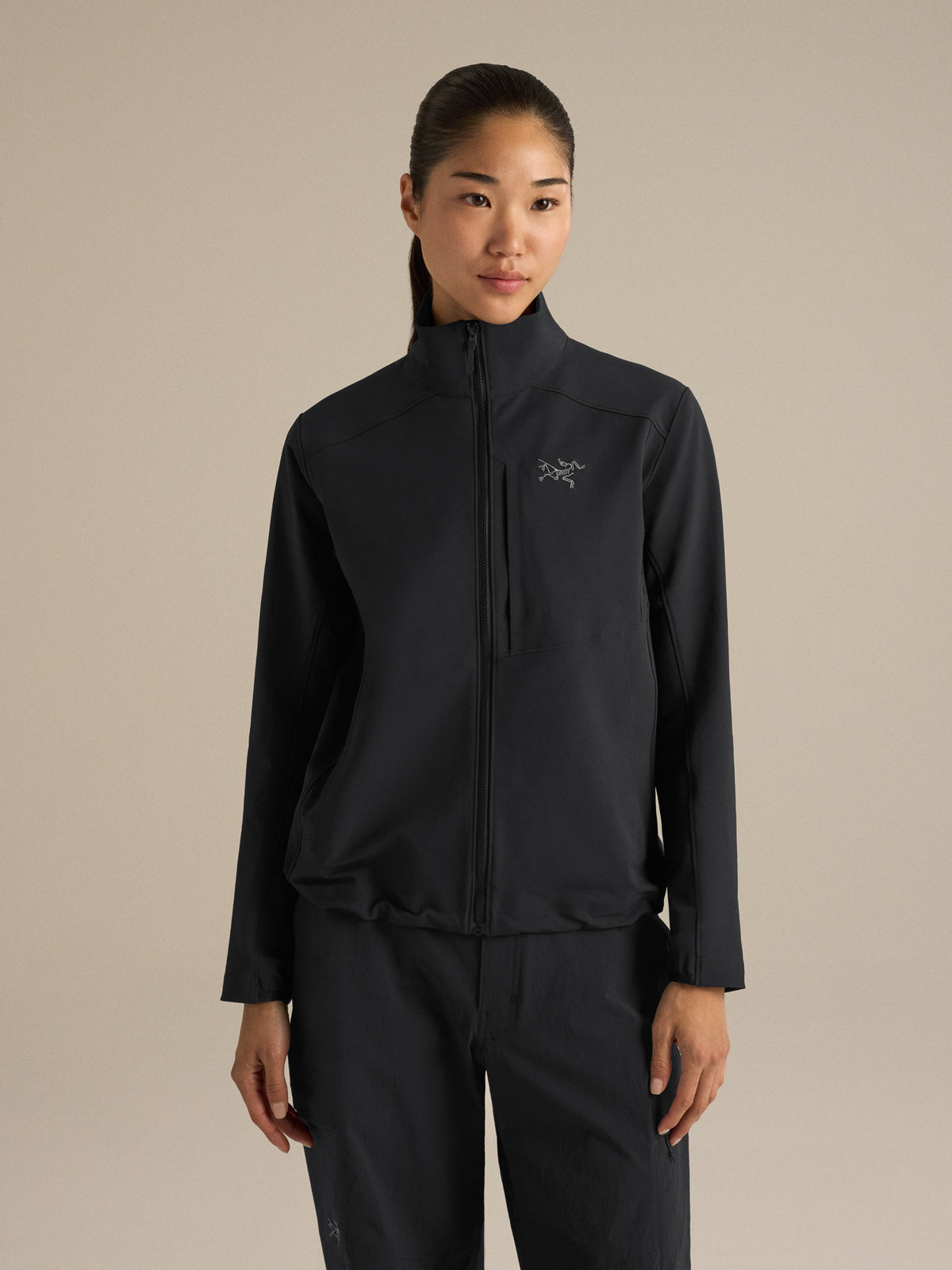 Gamma Jacket Women's Black Front View