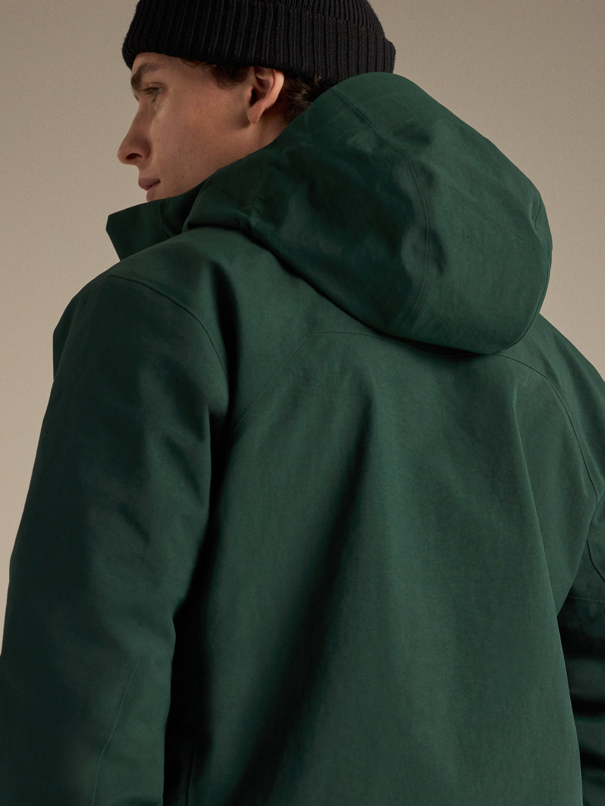 Therme Insulated Jacket Dark Jade Fabric Detail