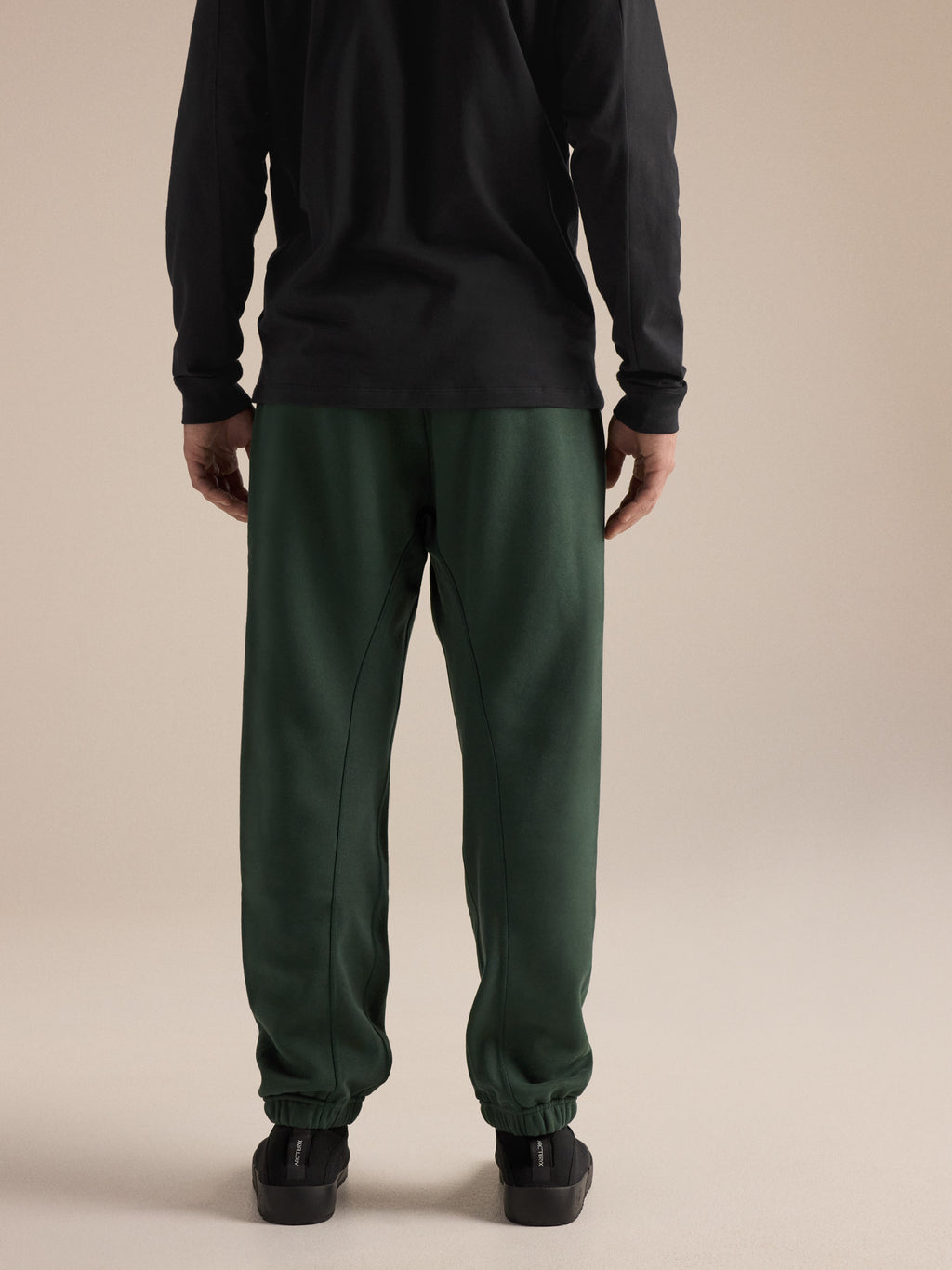 Emblem Fleece Jogger Dark Jade Back View