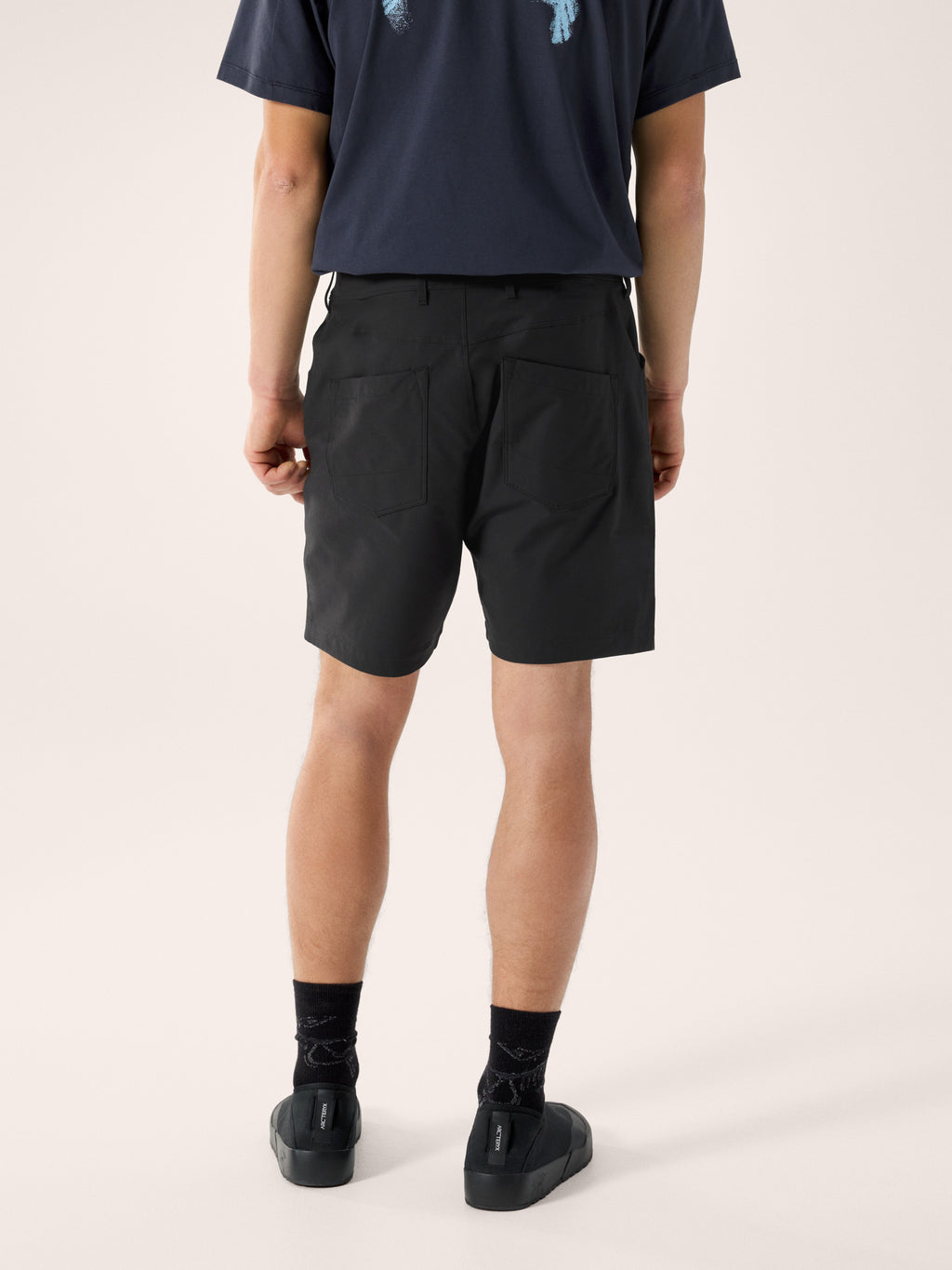 Kragg Cotton Short 9" Black Back View