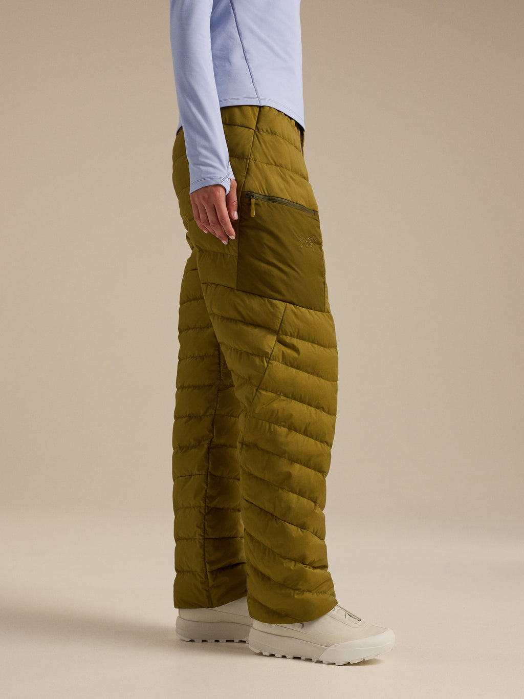 Omineca Down Pant Women's Bracken / Dk Bracken Side View
