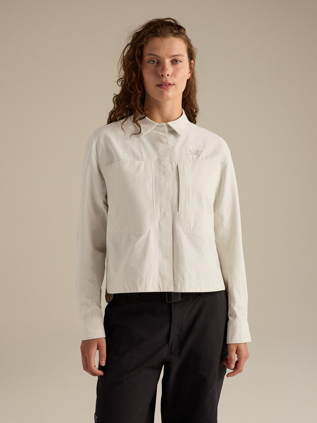 Clarkia SL Cotton Overshirt Women's Sea Salt Front View