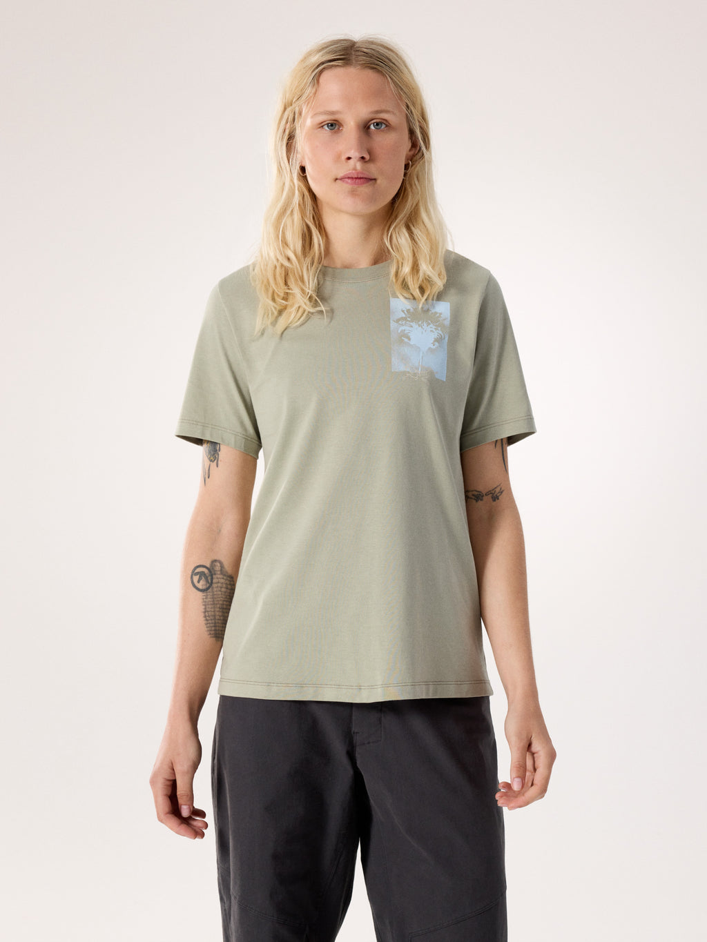 Kragg SL Cotton Superbloom Crew Shirt SS Women's Habitat Front View