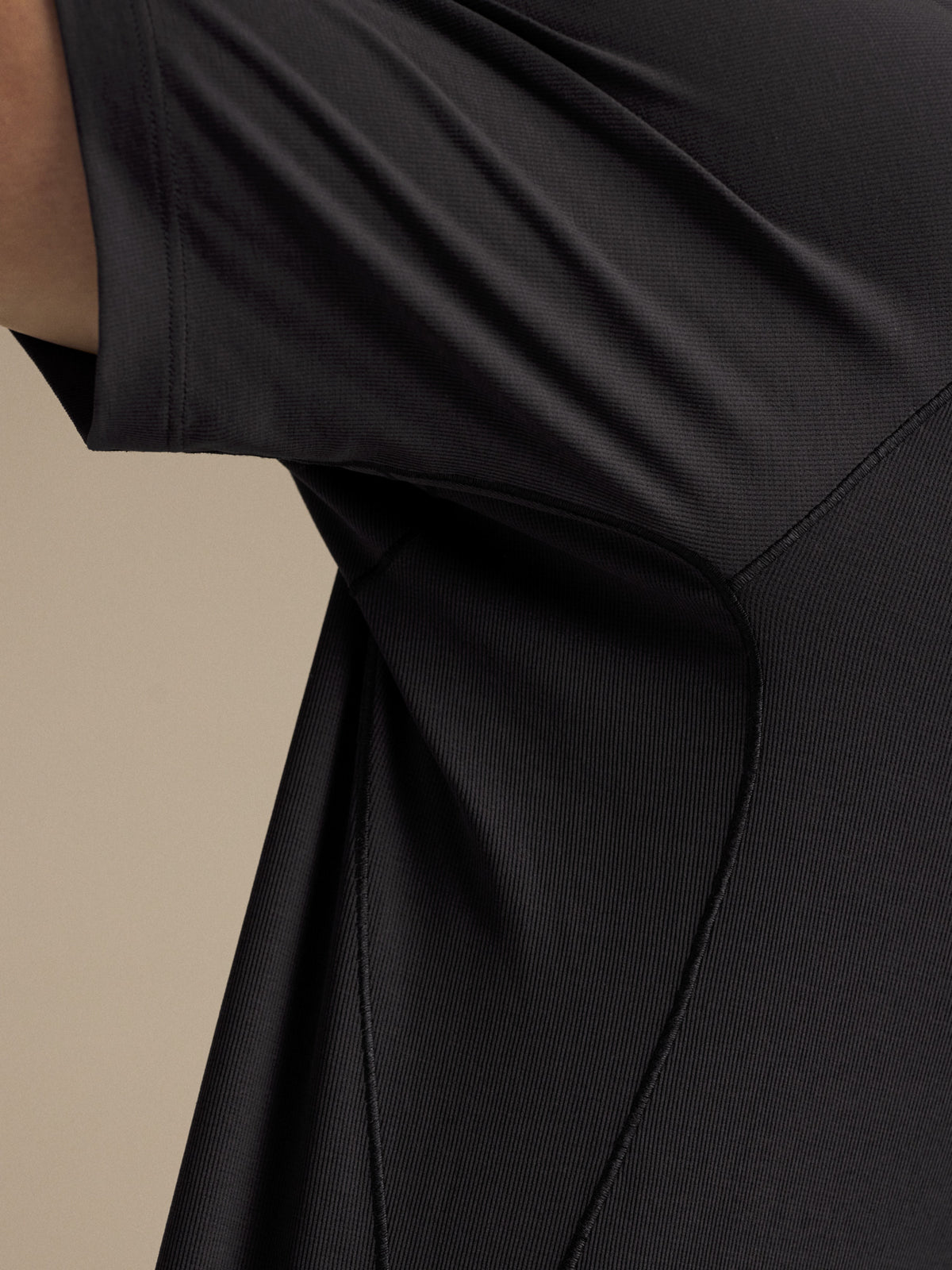 Cormac Logo Shirt SS Black Fabric Detail