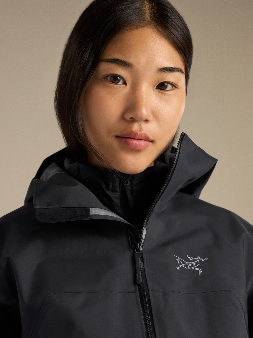 Beta Jacket Women's Black Fabric Detail