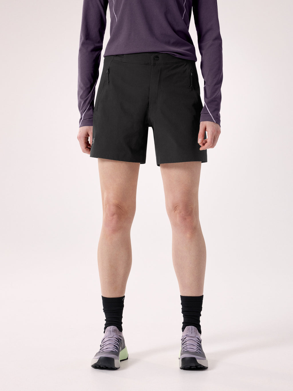Gamma Short 6" Women's Black Front View