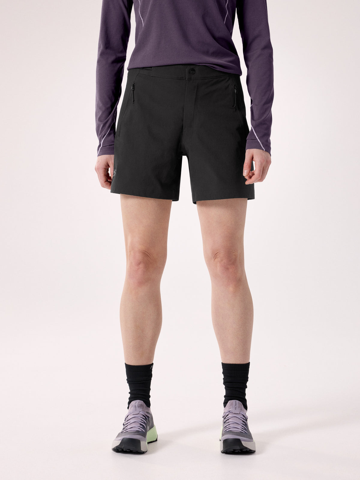 Gamma Short 6" Women's Black Front View