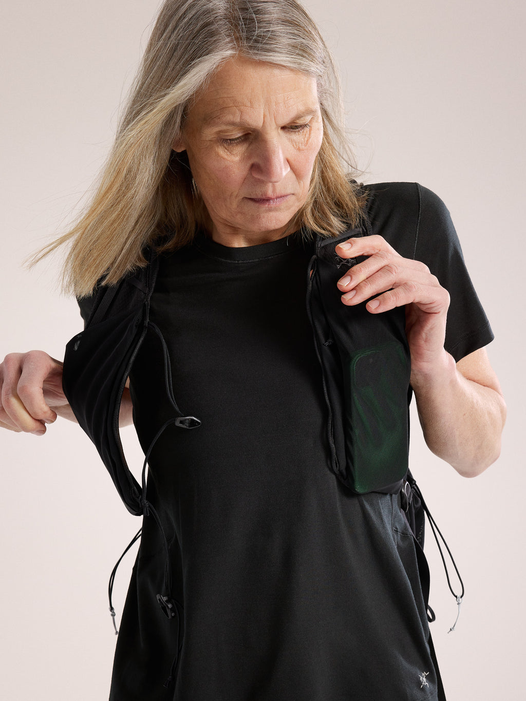 Lana Merino Wool Crew Shirt SS Women's Black Hover