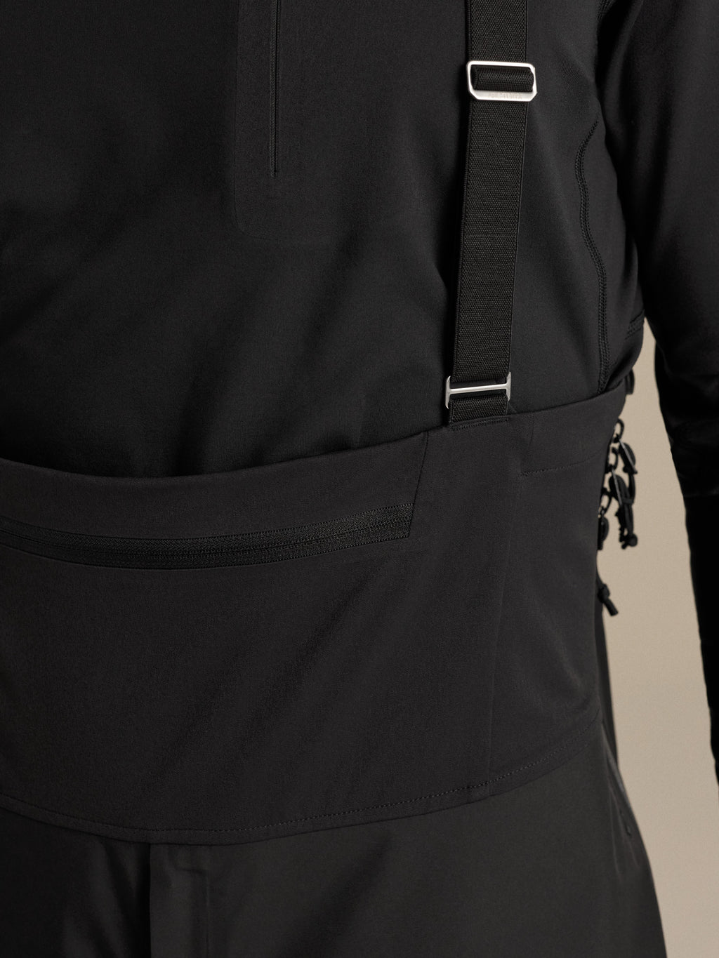 Alpha SV Bib Pant Black Fabric Detail