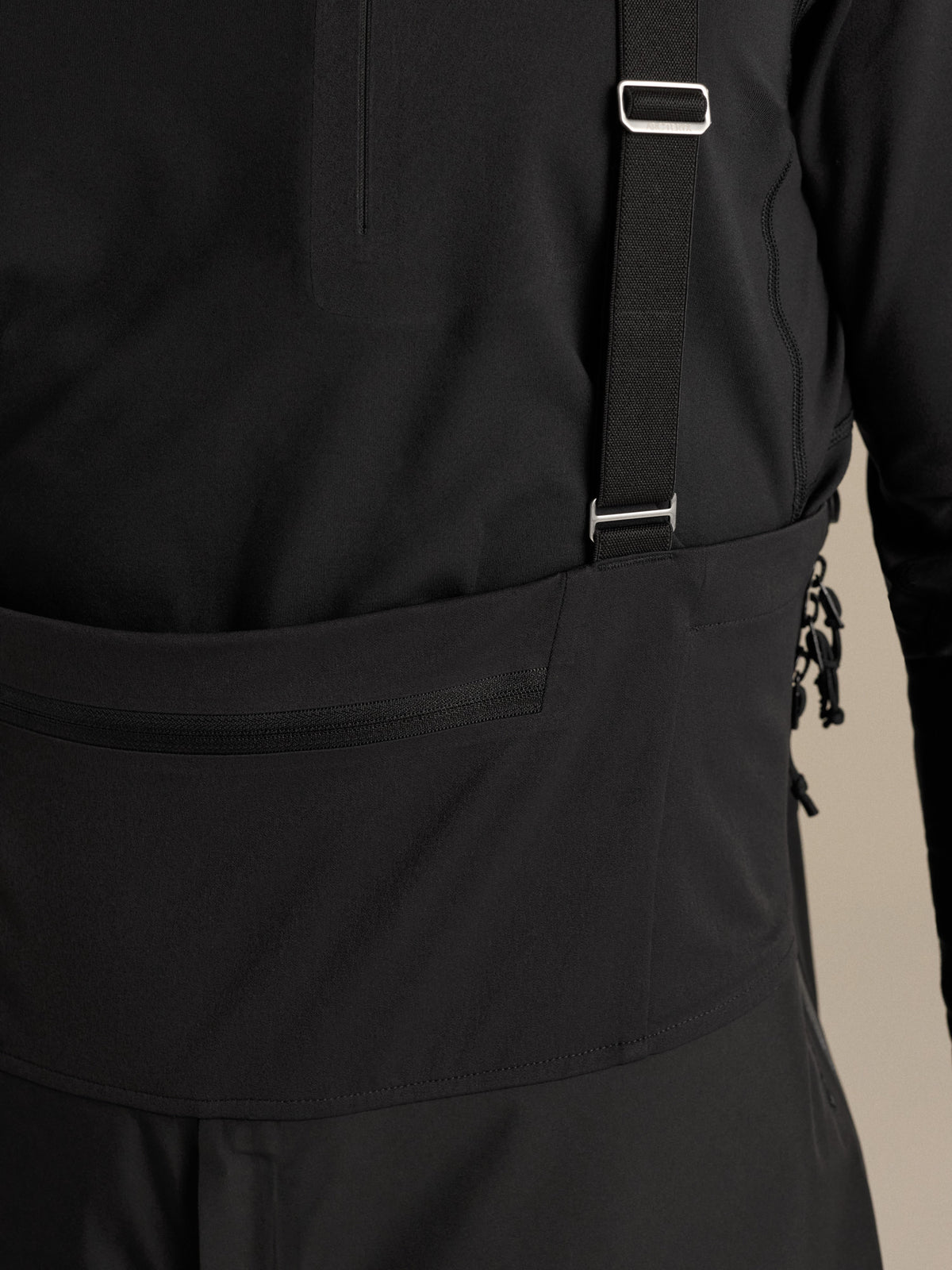 Alpha SV Bib Pant Black Fabric Detail
