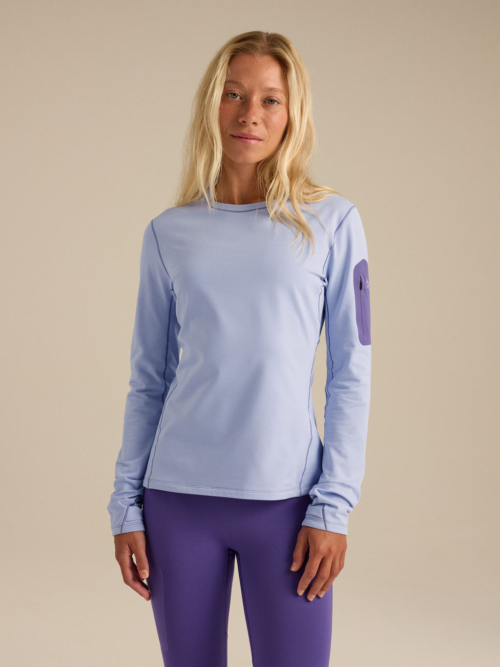 Rho Crew Neck LS Women's Kasumi / Blurple Front View