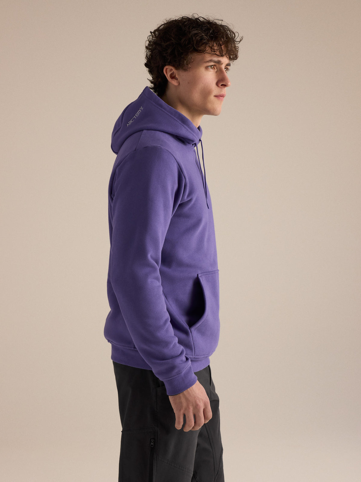 Emblem Fleece Hoody Blurple Side View