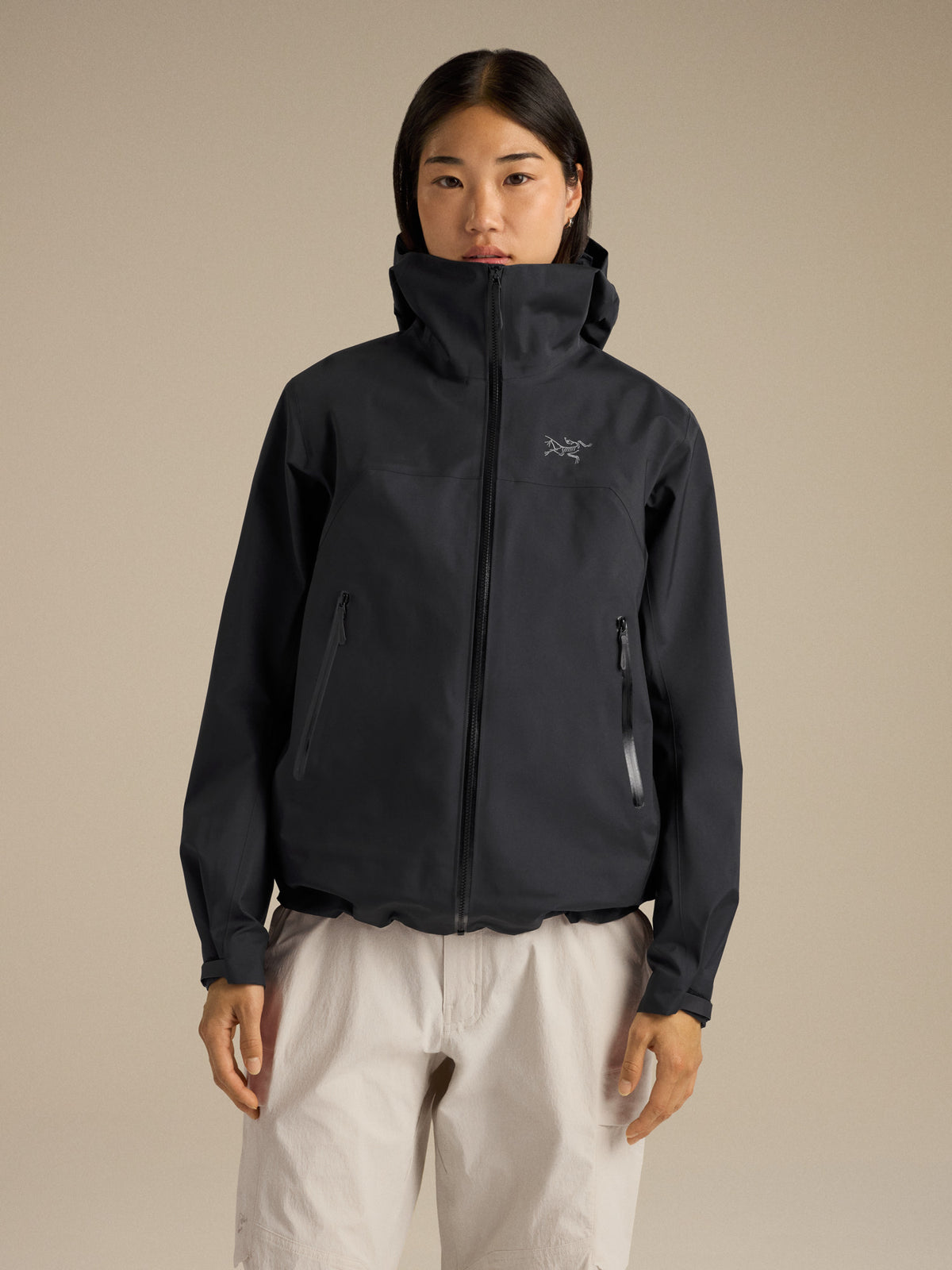 Beta Jacket Women's Black Front View