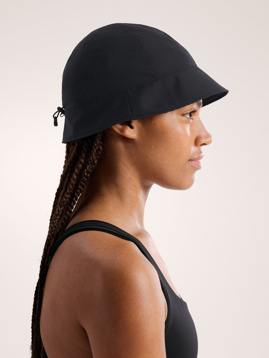 Sinsola Short Brim Bucket Hat Black Side View