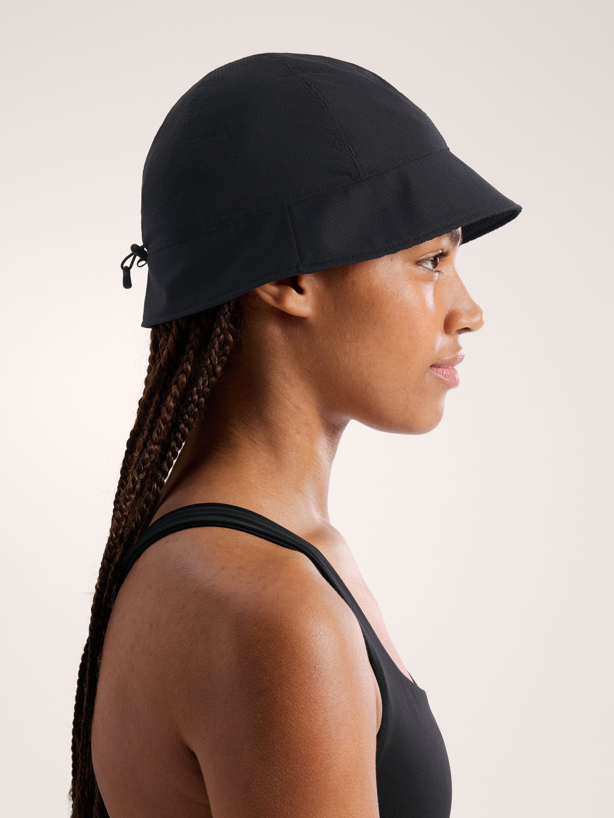 Sinsola Short Brim Bucket Hat Black Side View