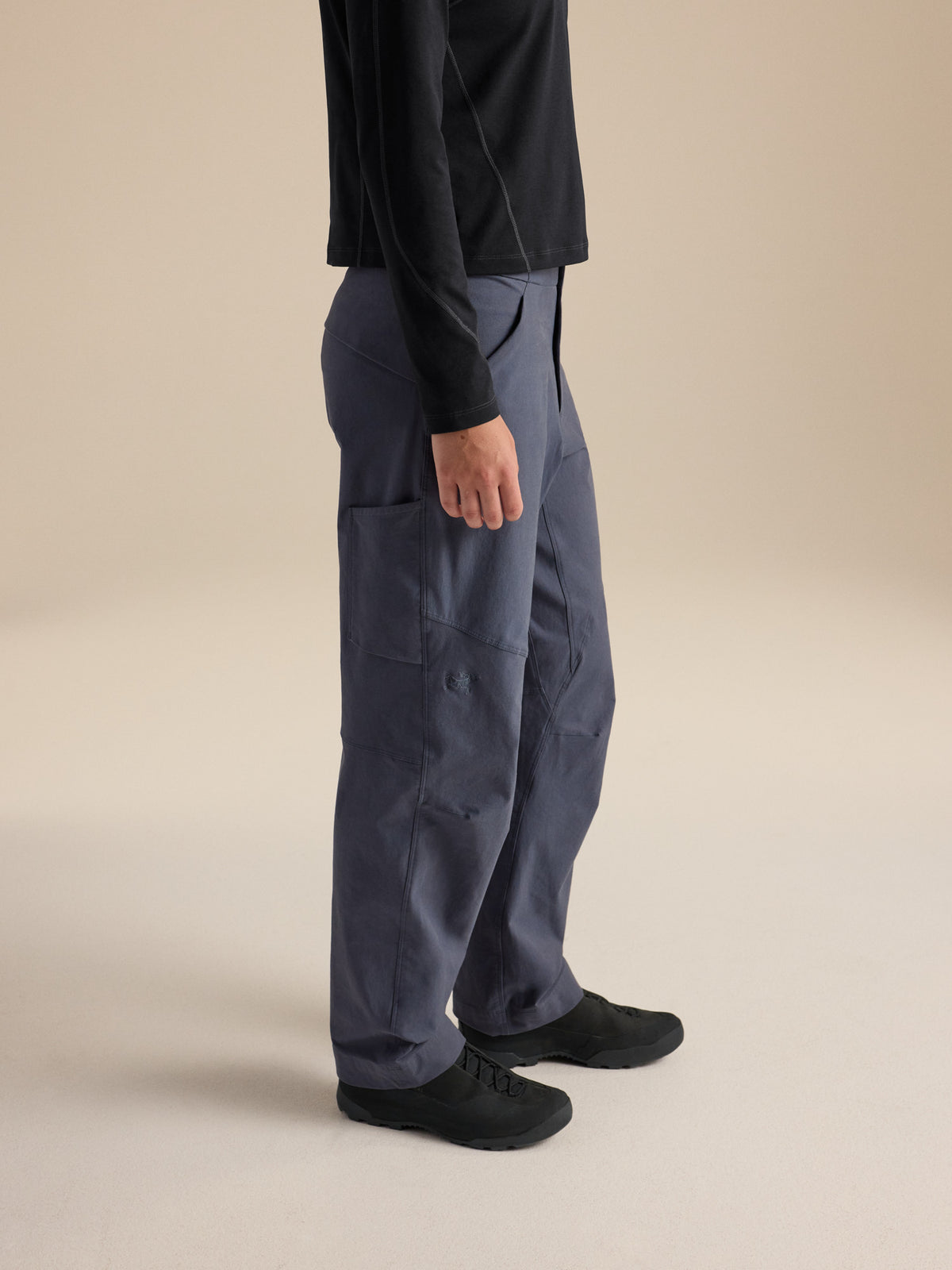 Clarkia Cotton Wide Leg Pant Women's Dk Stratus Side View