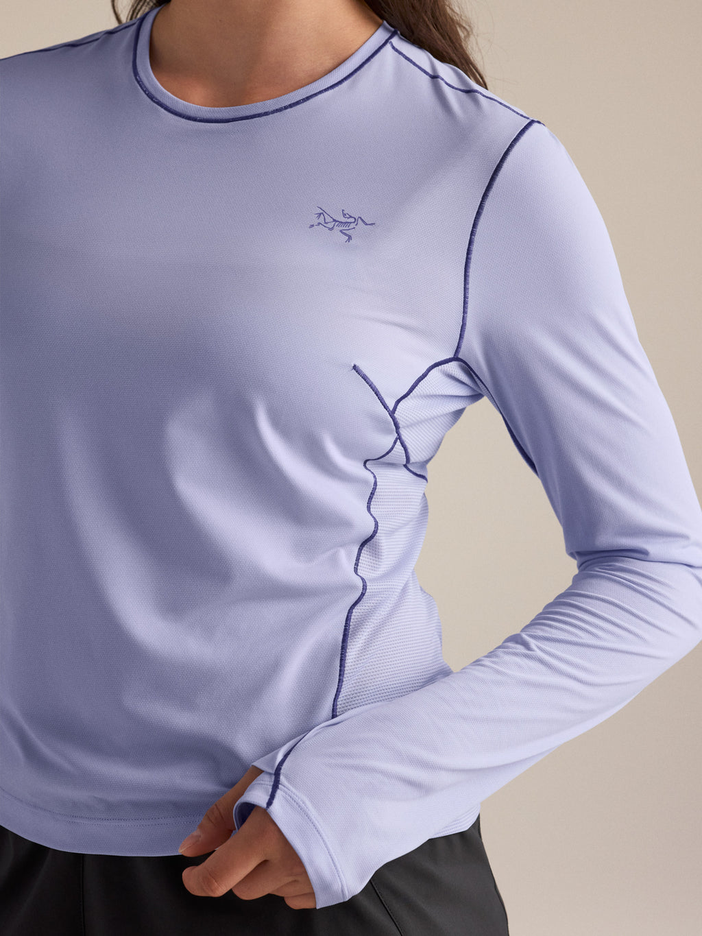 Norvan Crew Shirt LS Women's Kasumi / Blurple Fabric Detail