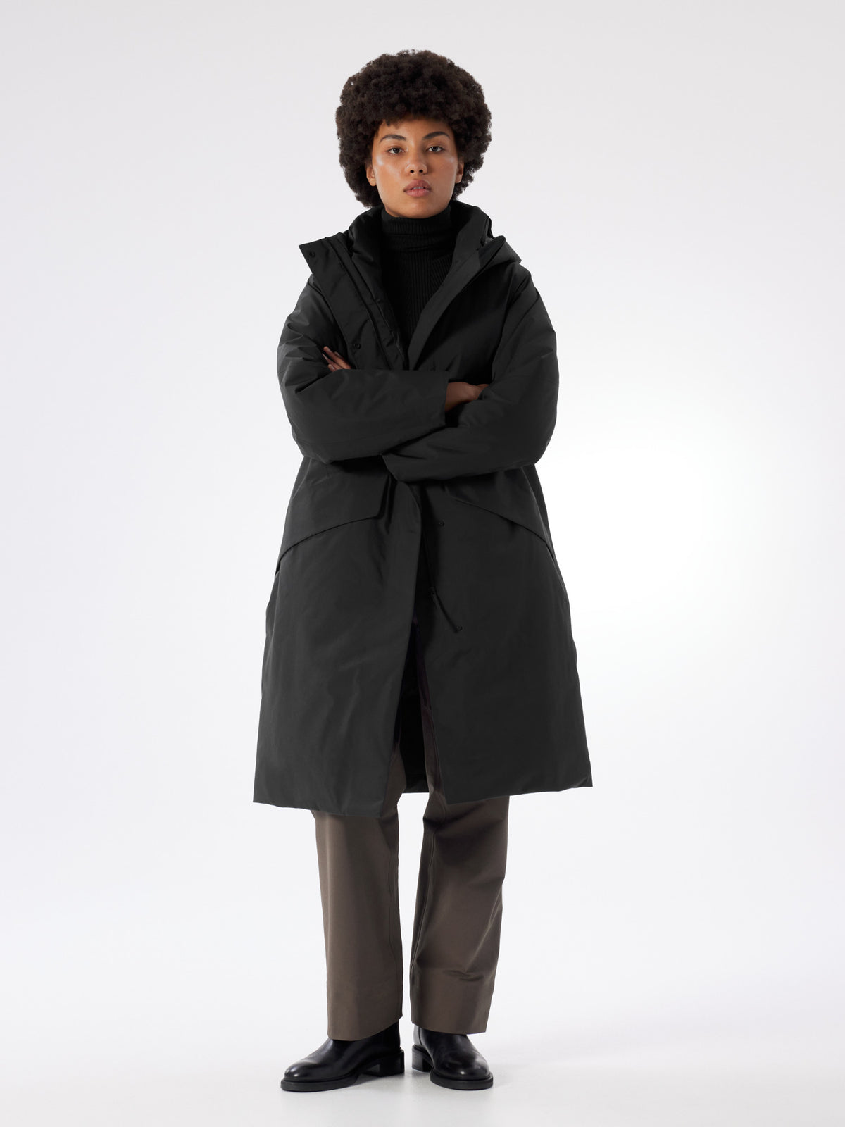 Ifora Down Parka Women's Black Full Body