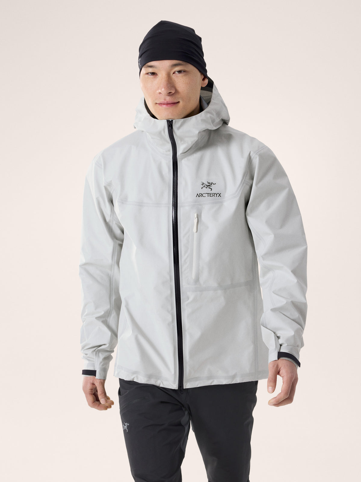 Alpha SL Jacket Arctic Silk / Black Front View