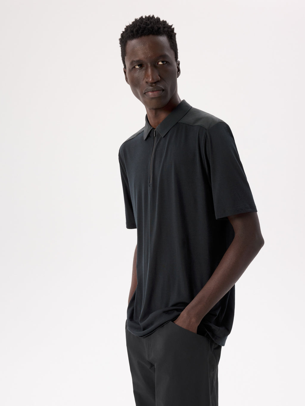 Frame Polo Shirt SS Black Layering