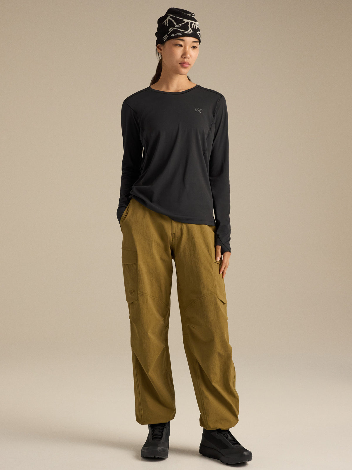 Sunna Crew Shirt LS Women's Black Hover