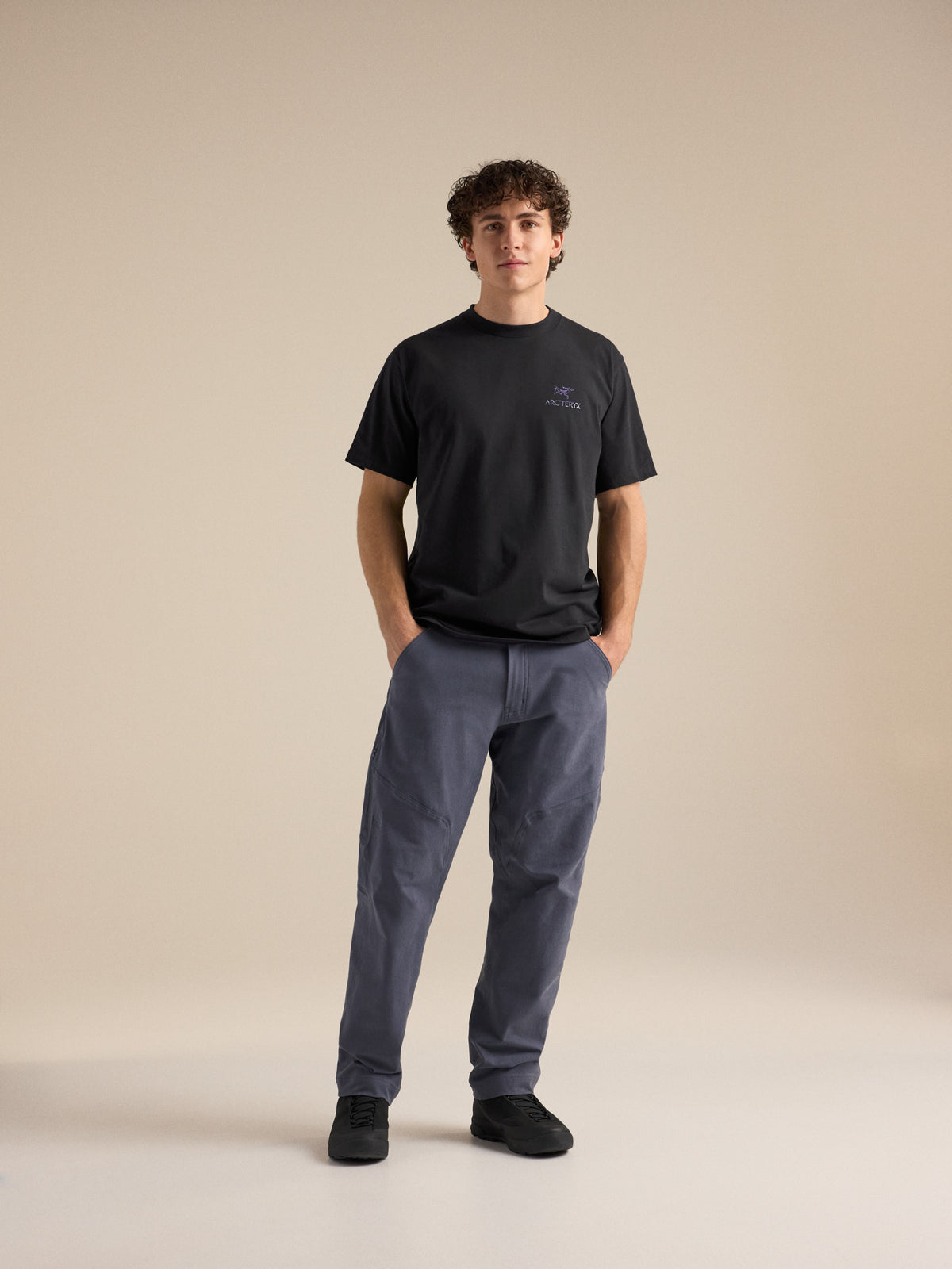 Kragg SL Cotton Jug Shirt SS Black / Violectric Full Body