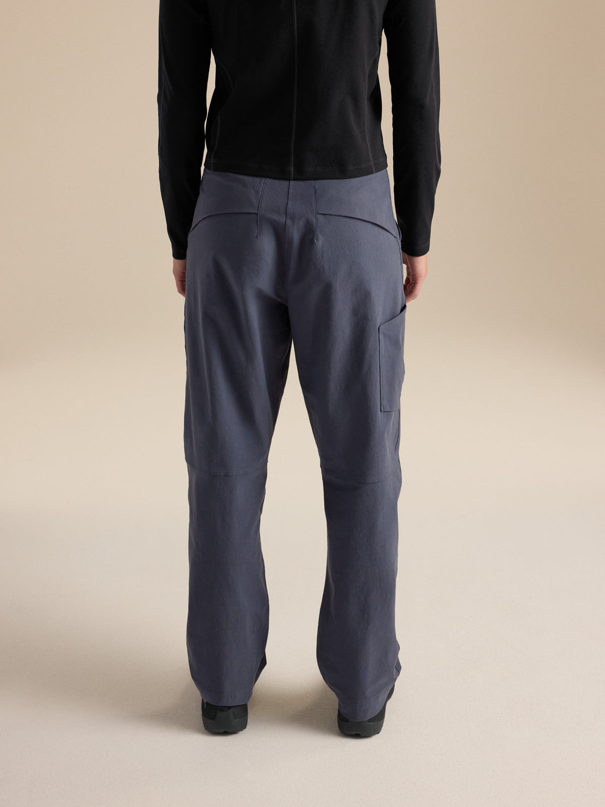 Clarkia Cotton Wide Leg Pant Women's Dk Stratus Back View