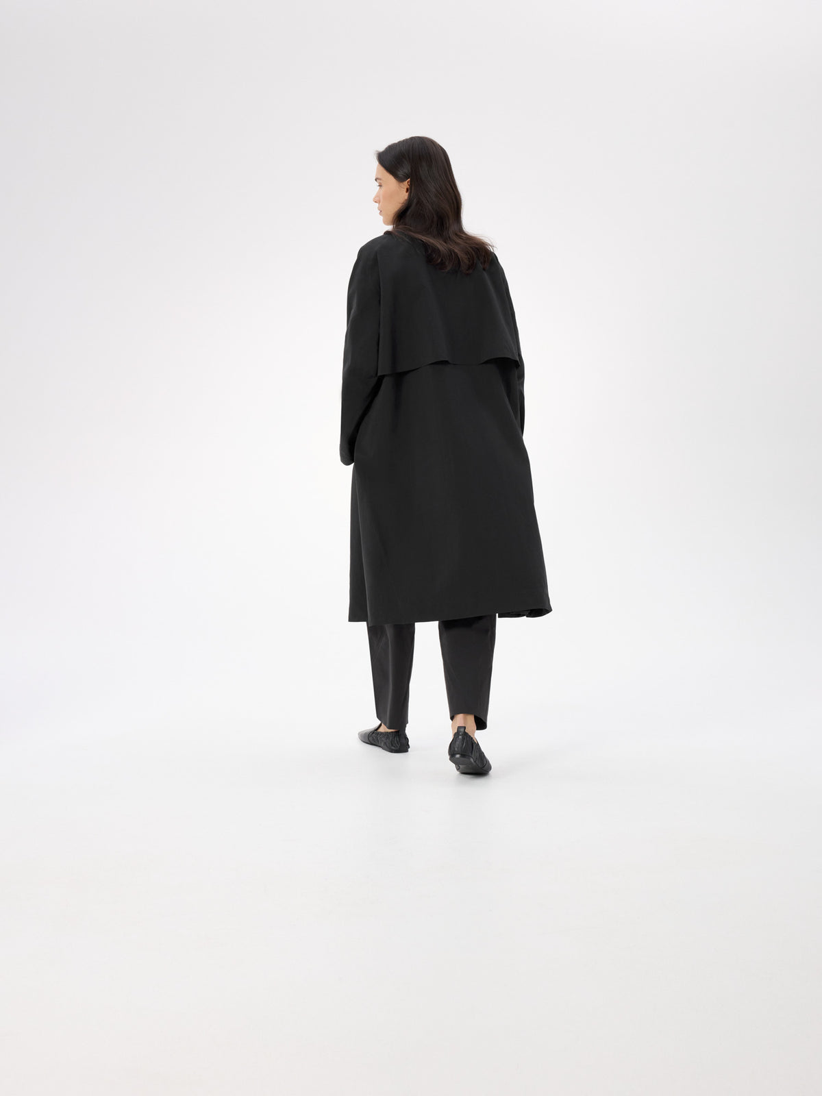 Nitra SL Trench Coat Women's Black Back View