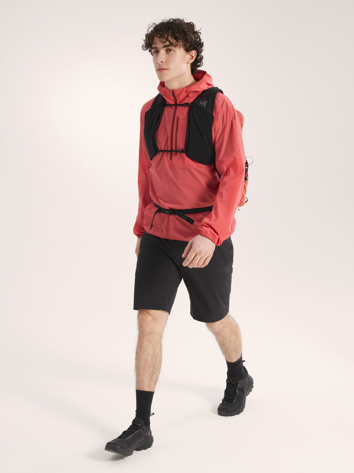 Ossa 1/2 Zip Hoody Stone Red Full Body