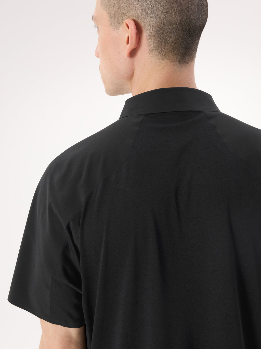 Dromos Tech Polo Shirt SS Black Detail 1