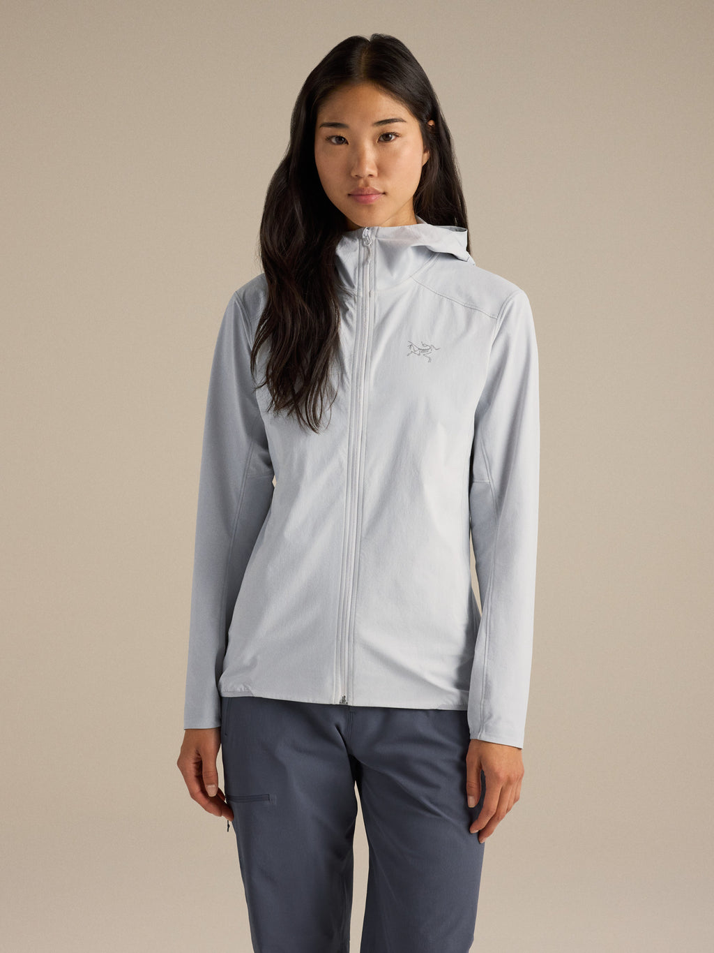 Gamma Lightweight Hoody Women's Atmos/Solitude Front View