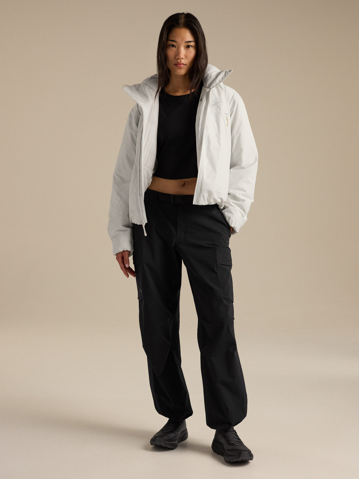 Altira Insulated Cropped Jacket Women's Arctic Silk Detail 2