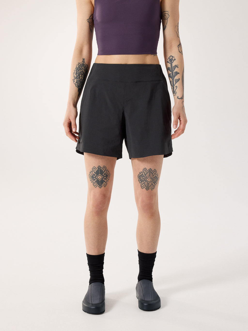 Silene Short 6" Women's Black Front View