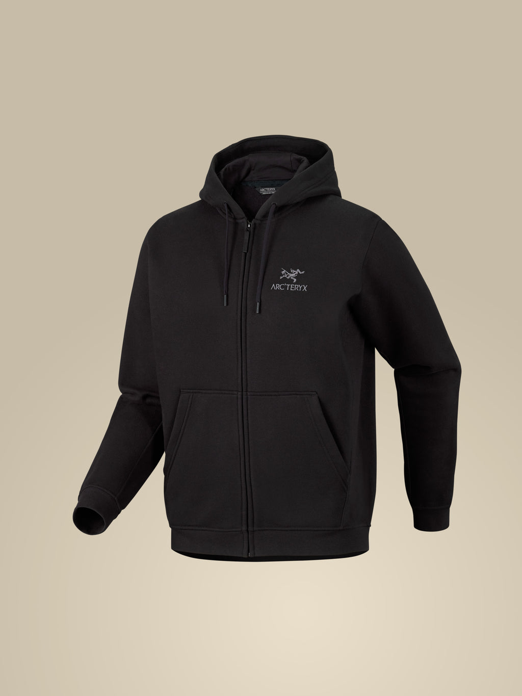 Emblem Fleece Full Zip Hoody Black 
