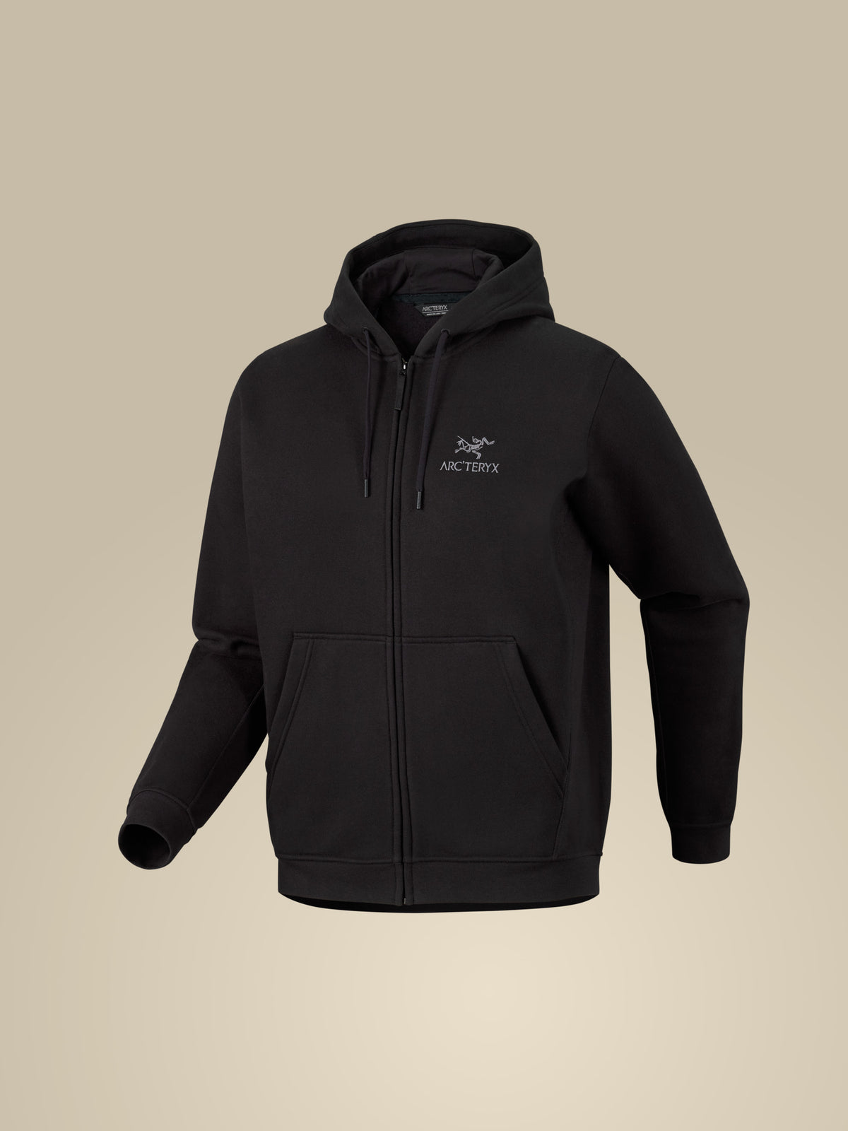 Emblem Fleece Full Zip Hoody Black 