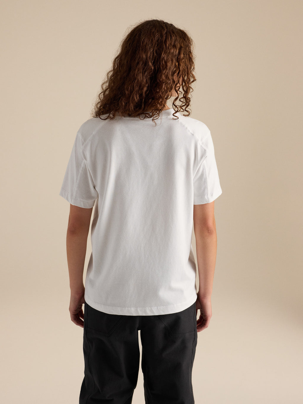 Kragg Cotton Little Bird Crew Neck Shirt SS Women's White Light / White Back View