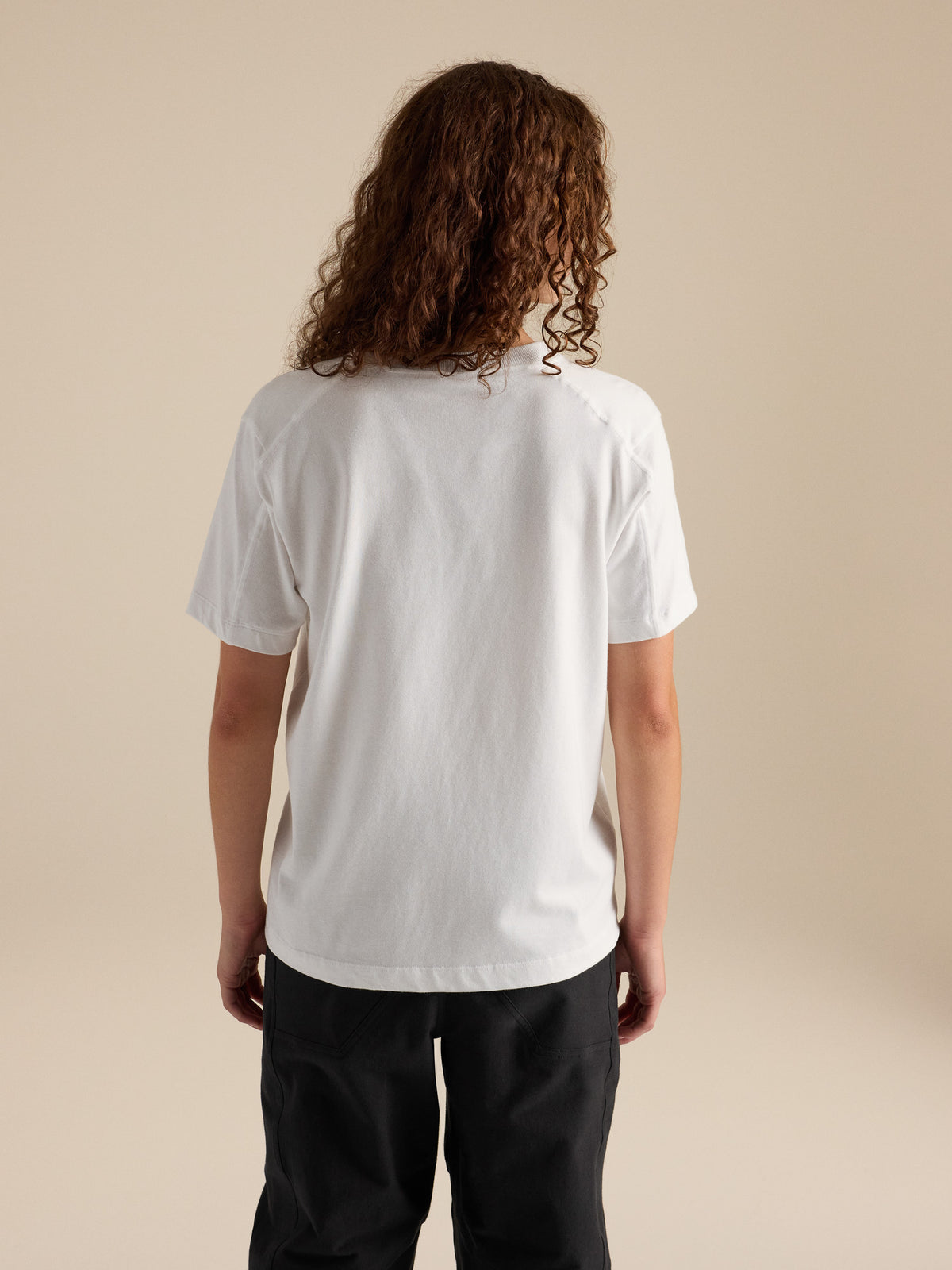 Kragg Cotton Little Bird Crew Neck Shirt SS Women's White Light / White Back View