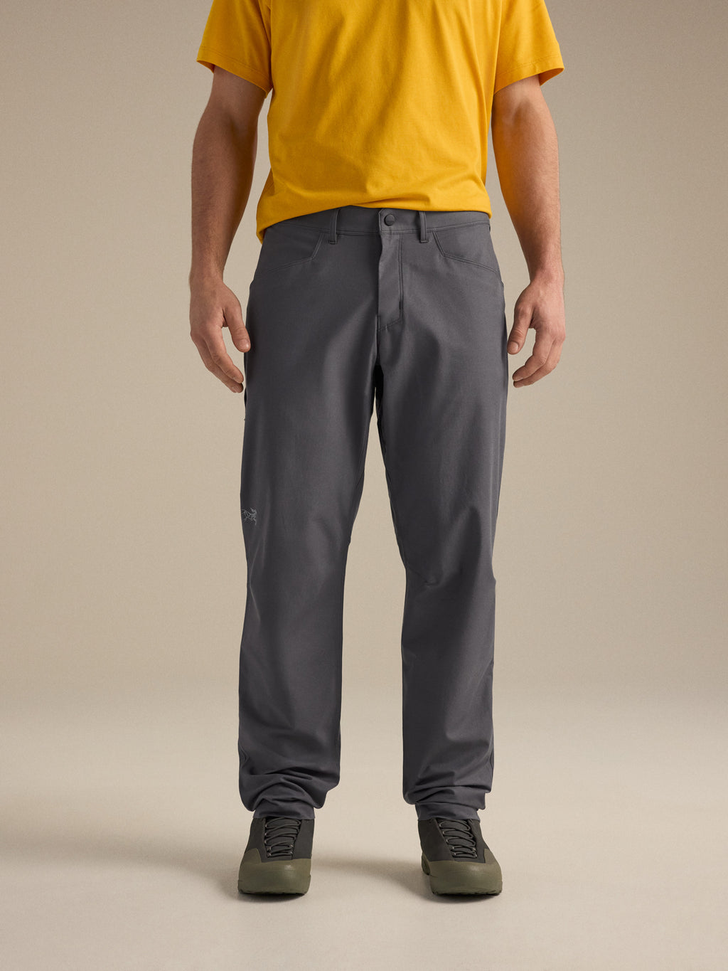 Kragg Cotton Pant Cloud Front View