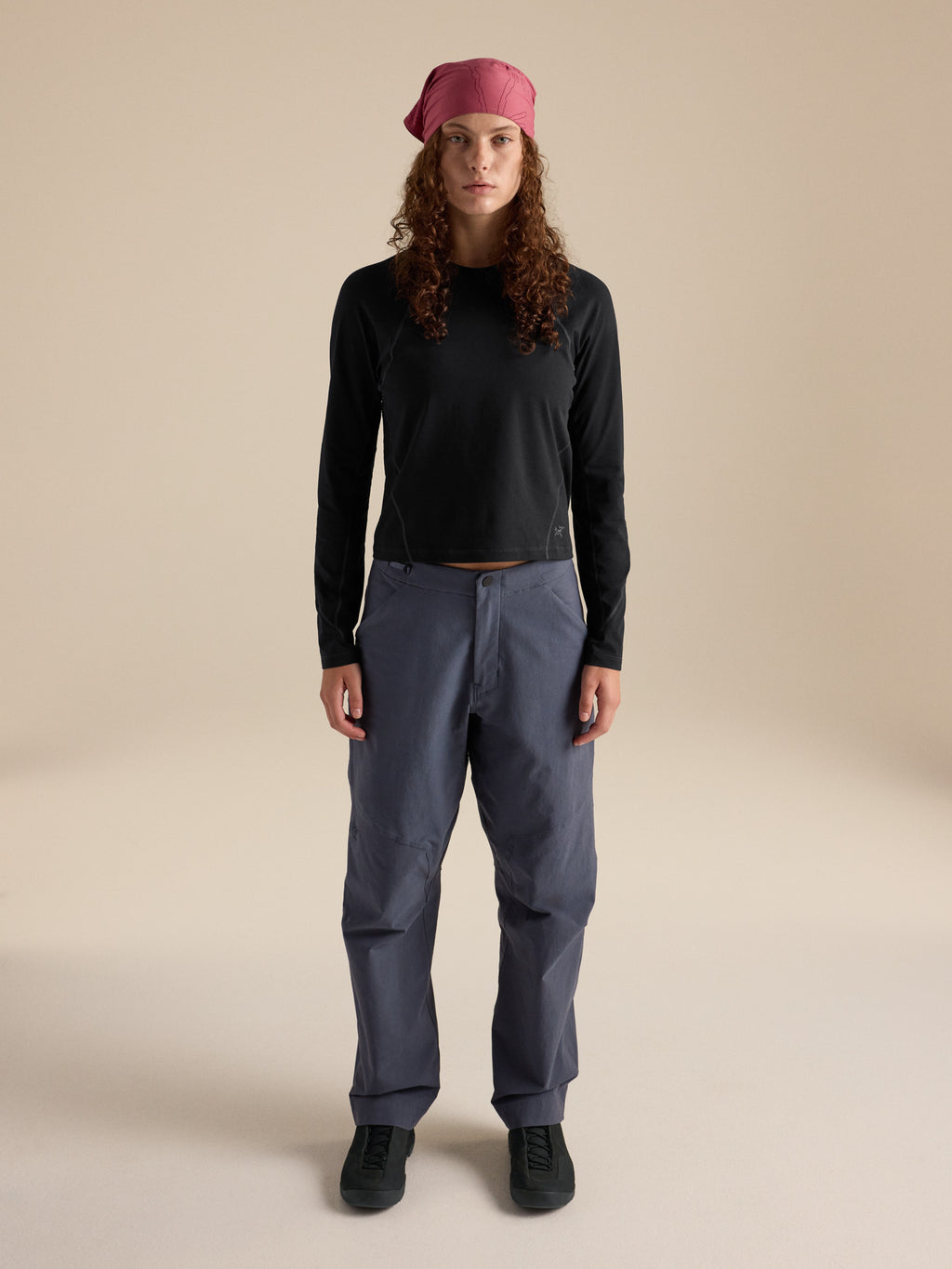 Clarkia Cotton Wide Leg Pant Women's Dk Stratus Full Body