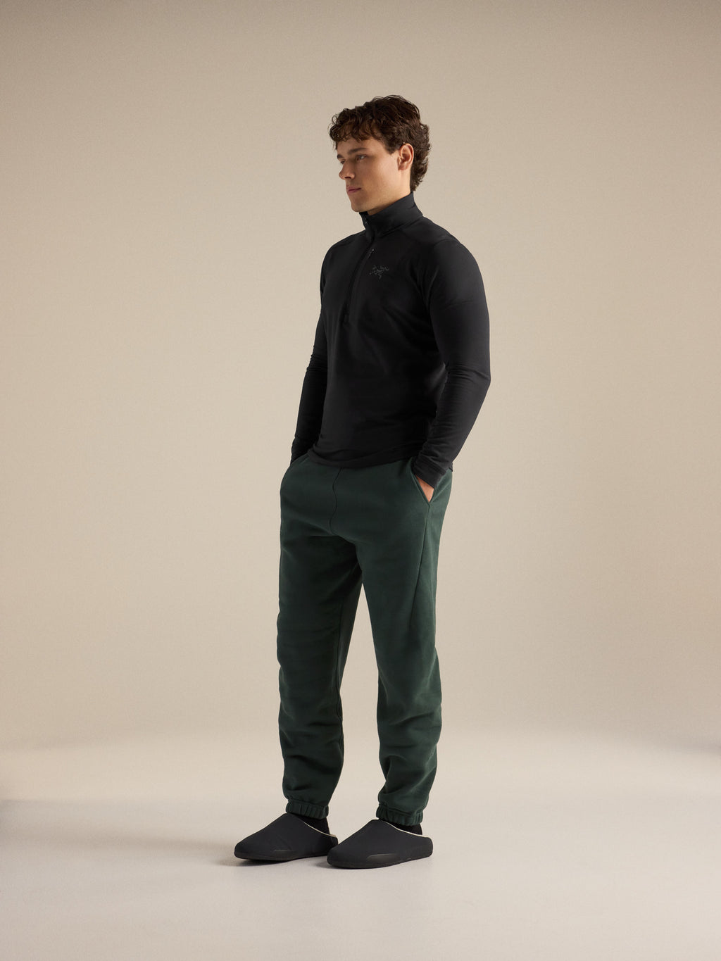 Rho LT Zip Neck Black Full Body