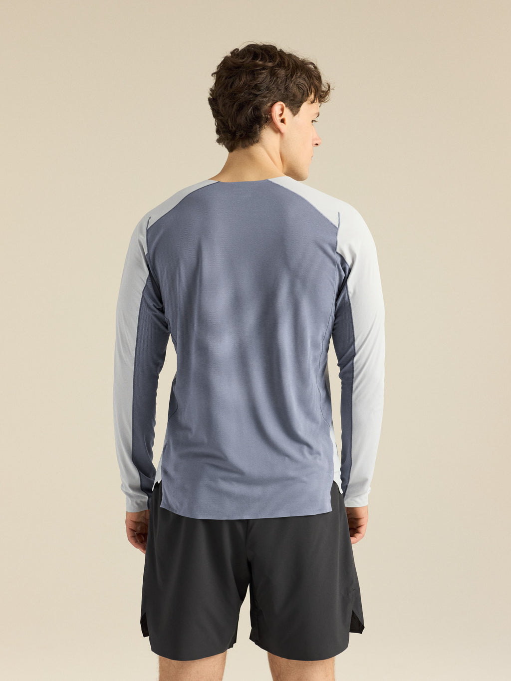 Norvan Downword Logo Shirt LS Solitude / Stratus Back View