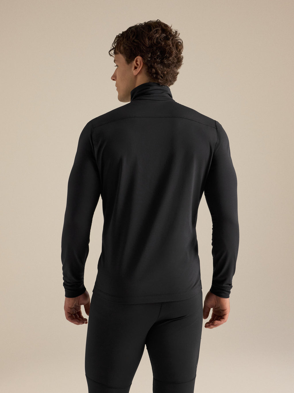 Rho LT Zip Neck Black Back View