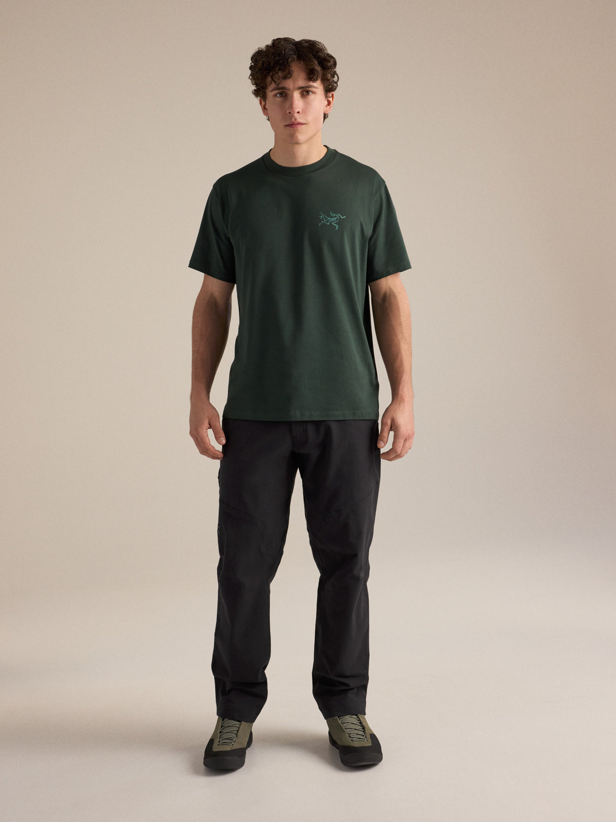 Kragg SL Cotton Shirt SS Dark Jade Full Body