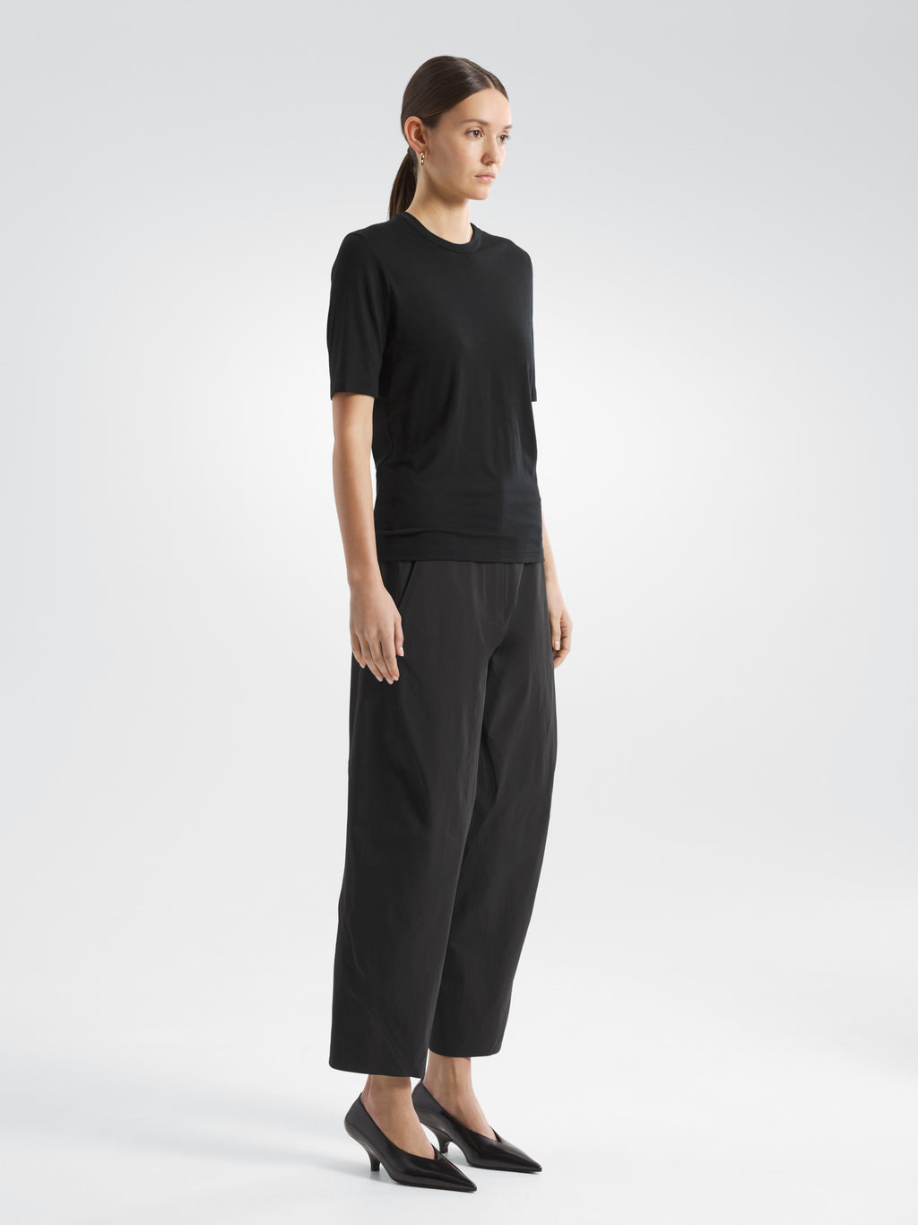 Frame Shirt SS Women's Black 3 4 Front View