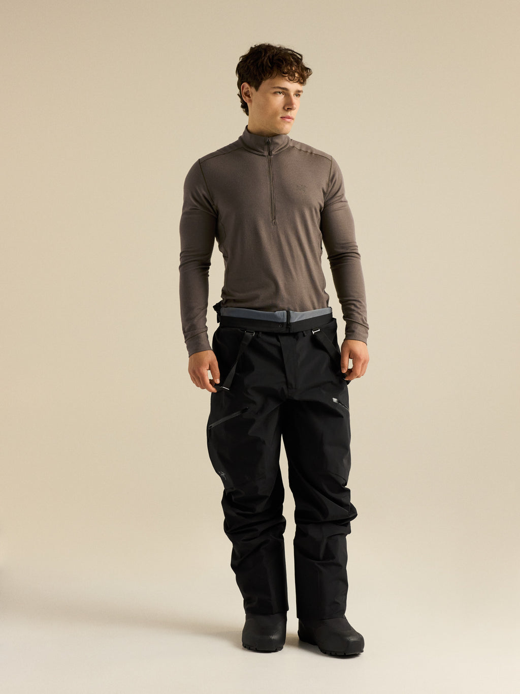 Satoro Merino Wool Zip Neck Mongoose Full Body