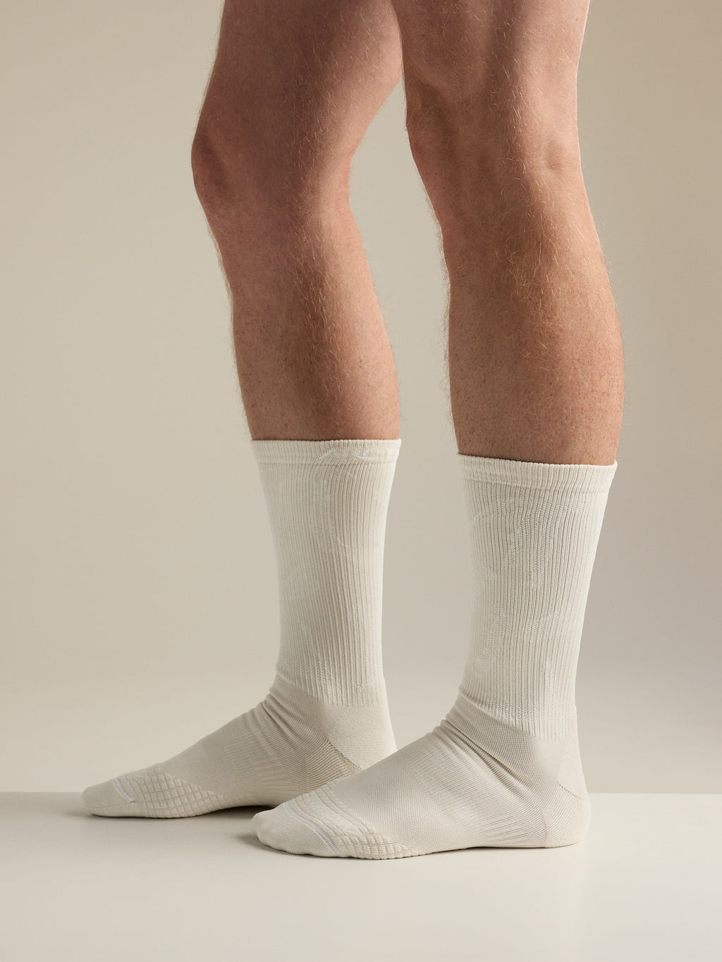 Synthetic Mid Grotto Sock Sea Salt / White Side View