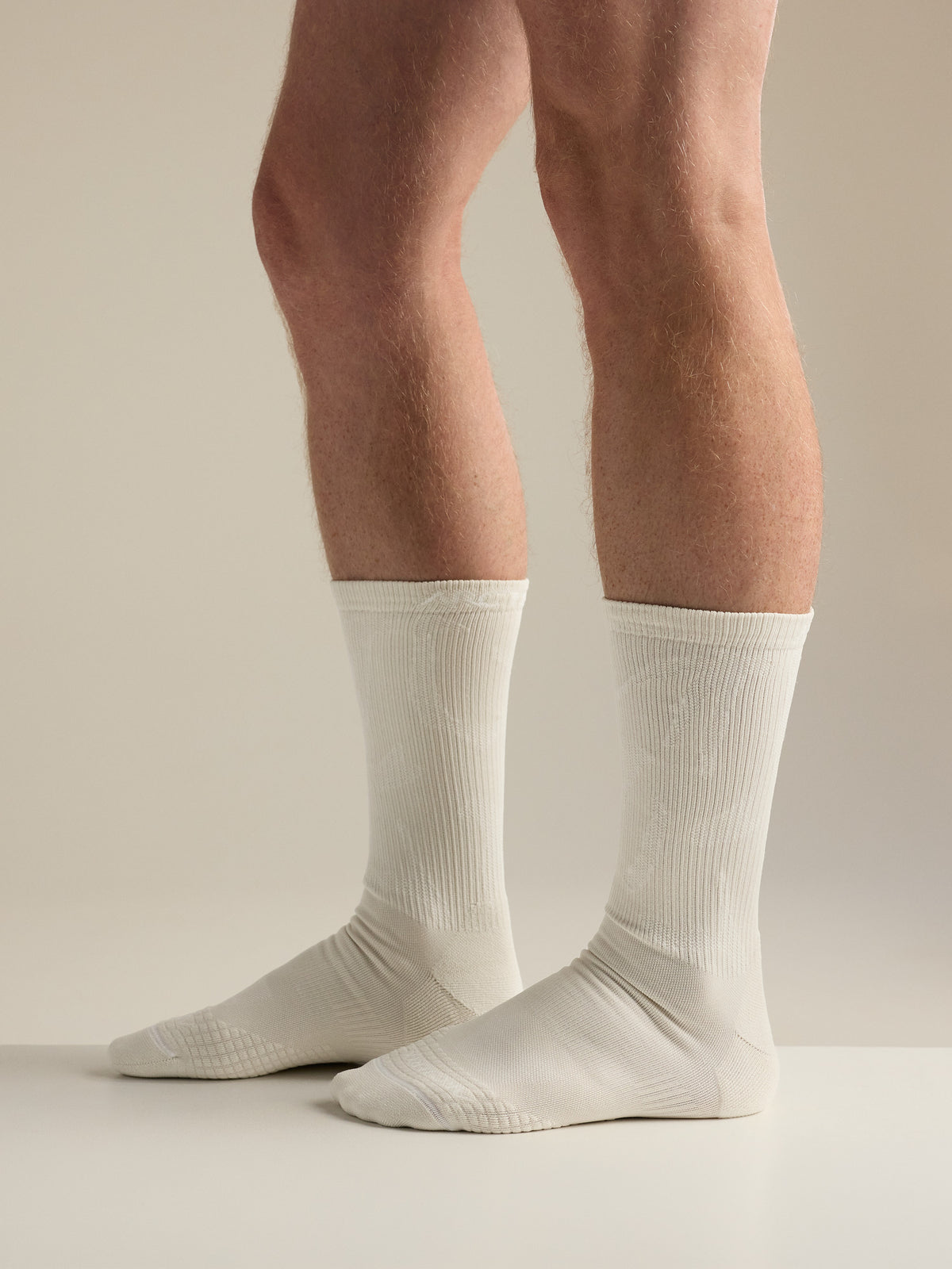 Synthetic Mid Grotto Sock Sea Salt / White Side View