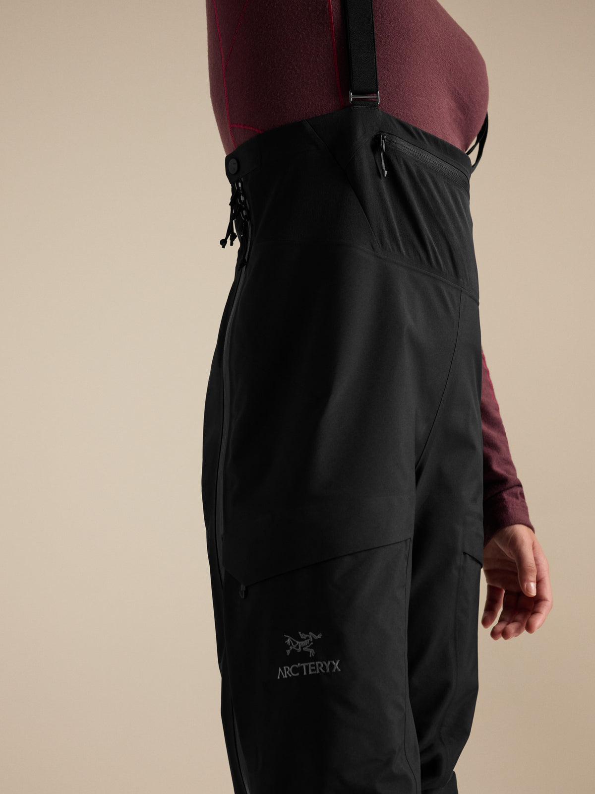 Alpha SV Bib Pant Women's Black Fabric Detail