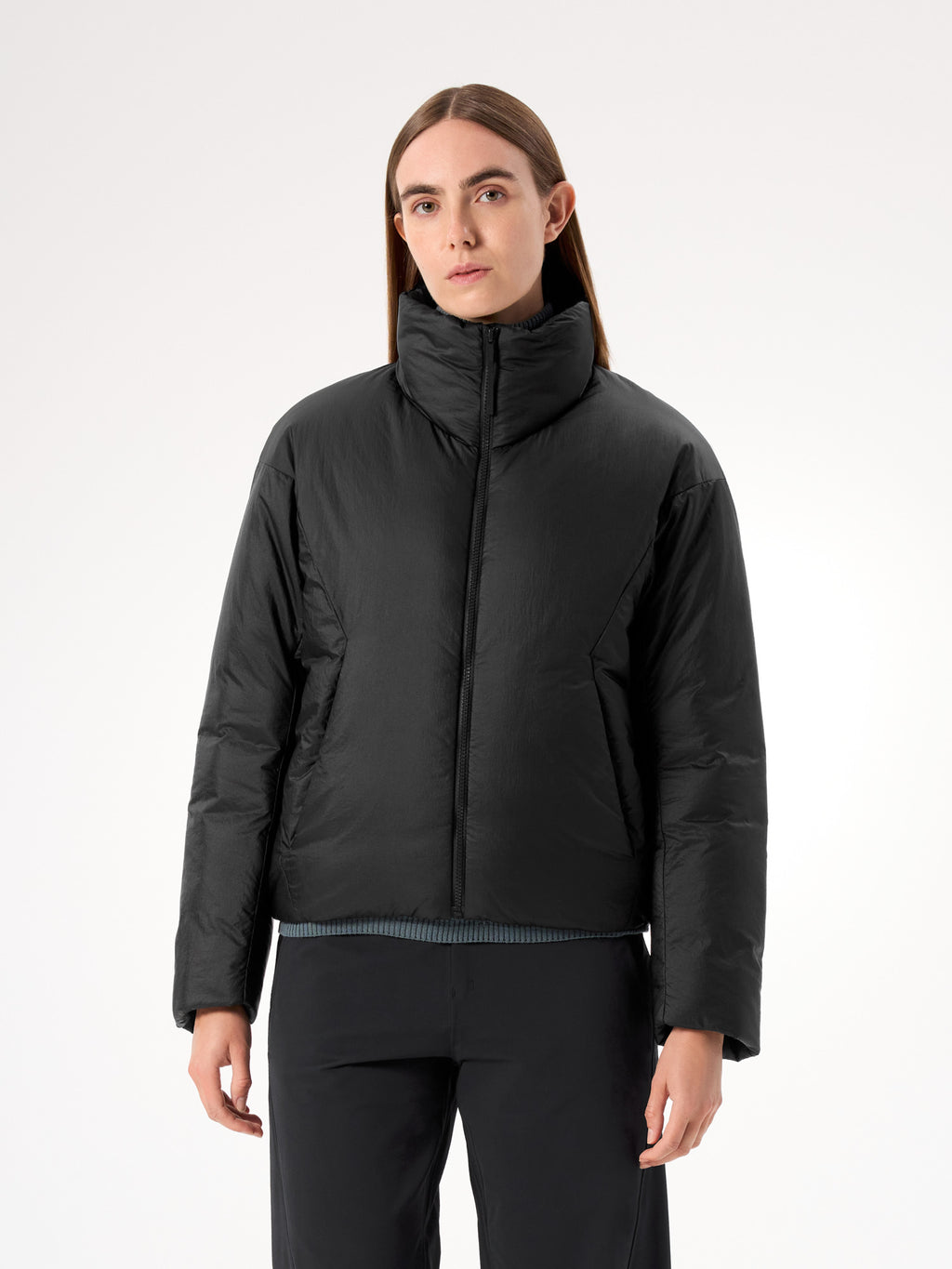 Conduit Down Jacket Women's Black Front View