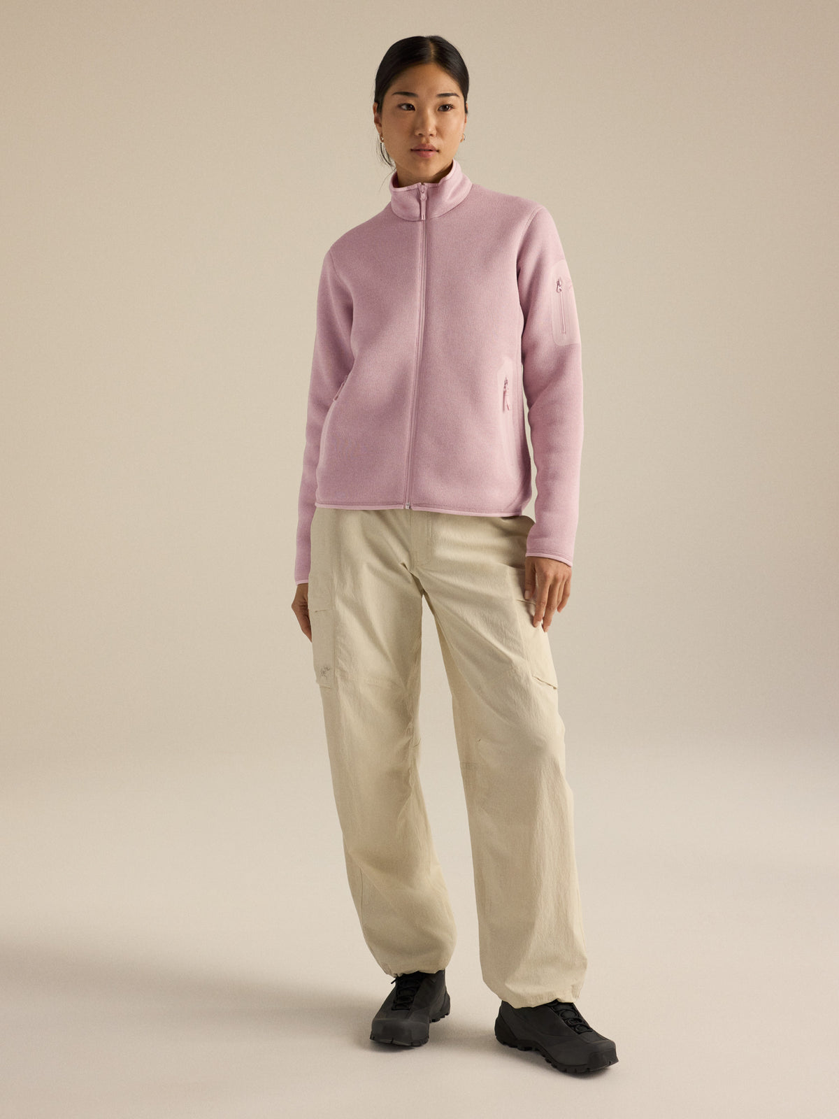 Covert Cardigan Women's Alpine Rose Heather Full Body